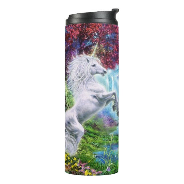 Termo Encantando a Unicornios en un bosque mágico (Rotado hacia la izquierda)