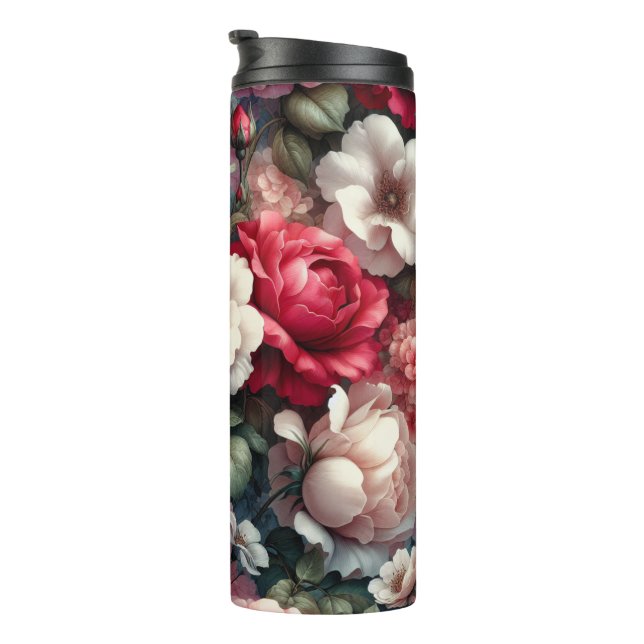 Termo Encanto Floral Rosa Atemporal (Rotado hacia la derecha)