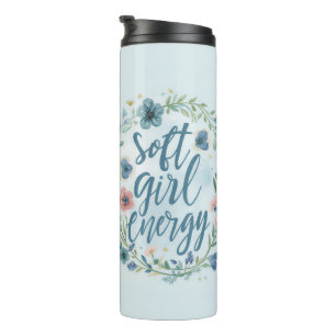 Termo Energía de Chica Suave Floral Azul Bebé 