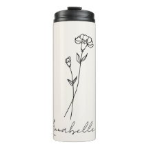 Enero Nacimiento Flor Nombre Personalizado Marfil