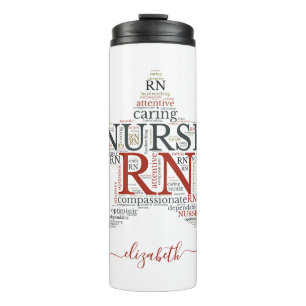 Termo Enfermera con nombre RN Star Thermal Tumbler
