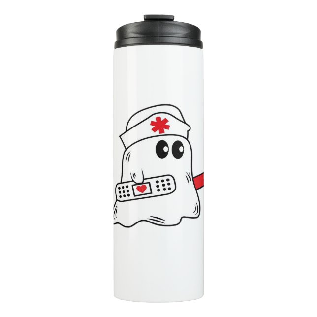 Termo Enfermera de Boo Boo de Halloween Ghost divertida  (Anverso)