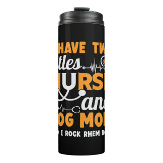 Termo Enfermera de dos títulos y madre de perro