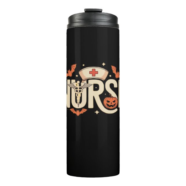 Termo Enfermera de Halloween camiseta clásica (Anverso)
