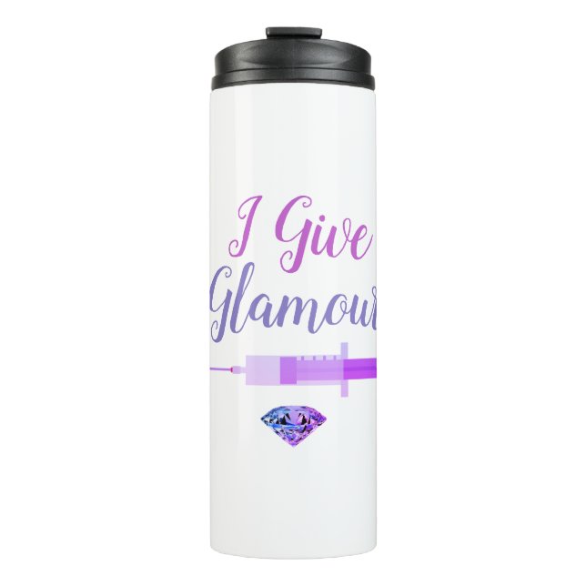 Termo Enfermera glamorosa jeringa de disparo lindo morad (Anverso)