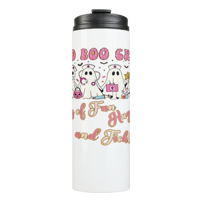 Termo Enfermera pediátrica Diversión Halloween Diseño Es (Anverso)