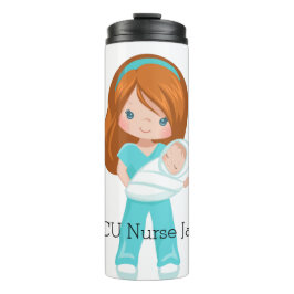Termo Enfermera personalizada de la NICU con Navidades p
