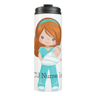 Termo Enfermera personalizada de la NICU con Navidades p