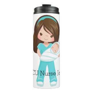 Termo Enfermera personalizada de la NICU con Navidades p