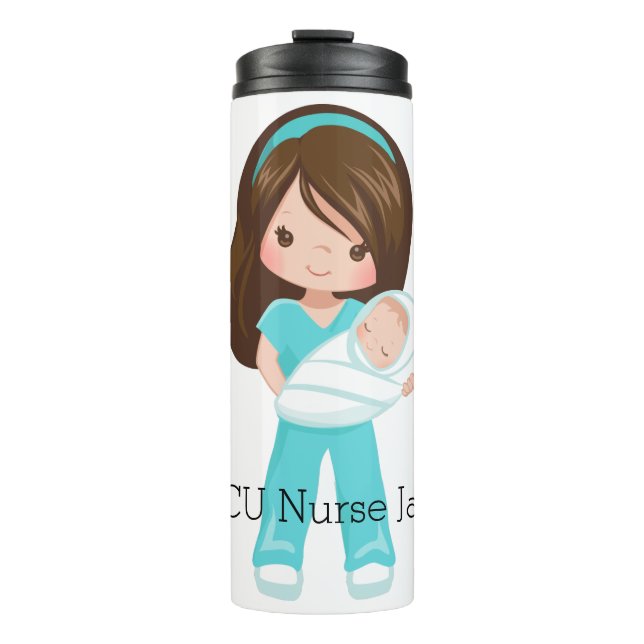 Termo Enfermera personalizada de la NICU con Navidades p (Anverso)