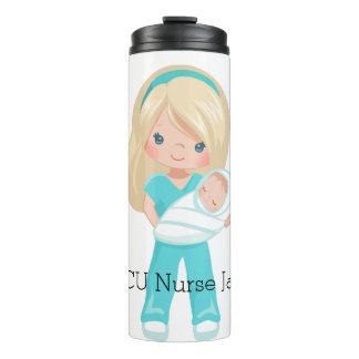 Termo Enfermera personalizada de la NICU con Navidades p