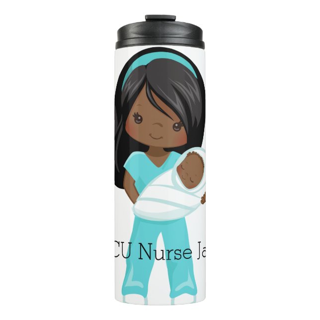 Termo Enfermera personalizada de la NICU con Navidades p (Anverso)