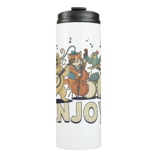 Termo “Enjoy – Cute Pets Playing Musical Instruments (Anverso)