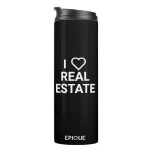 Termo Epique I Heart Real Estate Black Tumbler