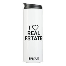 Epique I Heart Real Estate Coffee Tumbler
