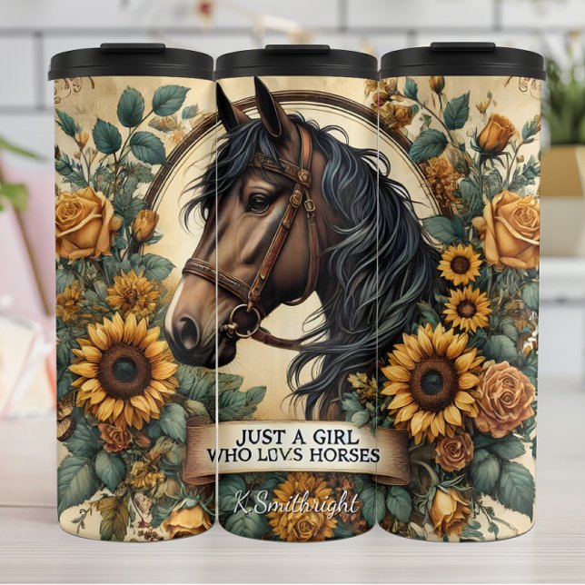 Termo Equestrian Sunflower Rustic Floral Beauty (Subido por el creador)