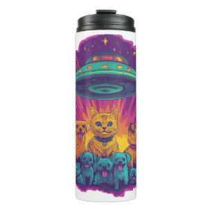 Termo Equipo de Abducción de Gatos � Gato Alien Divertid