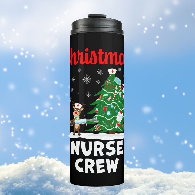 Termo Equipo de enfermeras de Navidad con Santa y renos (Subido por el creador)