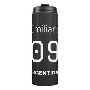Termo Equipo Nacional Argentino Monocromático Personaliz