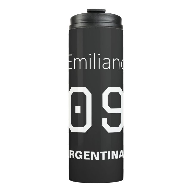 Termo Equipo Nacional Argentino Monocromático Personaliz (Anverso)
