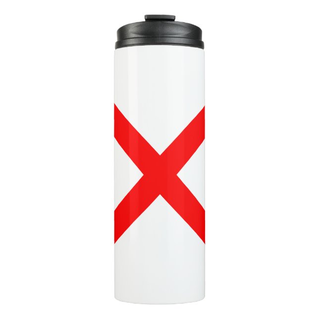 Termo Equis Monograma de Letra Roja con Estilo (Anverso)