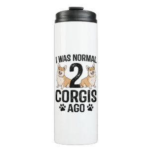 Termo Era normal hace 2 Corgis Perro