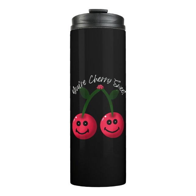 Termo Eres Cherry Sweet Typography, Cute Cherry Pun (Anverso)