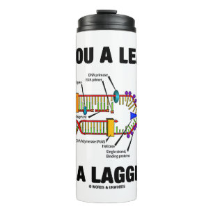 Termo ¿Eres Un Líder? ¿O Un Lagger? Humor de ADN geek