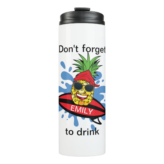 Termo Es gracioso no olvidar beber (Anverso)