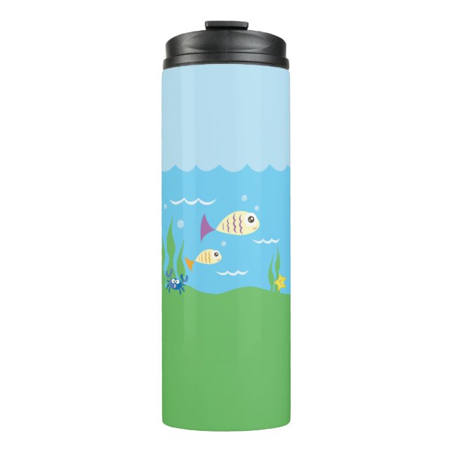 Termo Es Gracioso Simplemente Seguir Bañando Pescado Sub (Anverso)