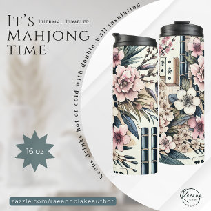 Termo "Es hora del Mahjong" Taza térmica con estampado f