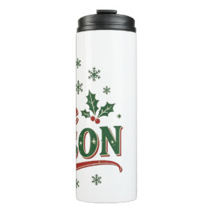 Termo Es la temporada elegante minimal Santa navidad