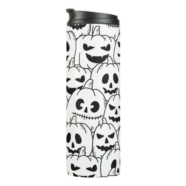 Termo Esbozo de la Calabaza Asustada Graciosamente (Rotado hacia la derecha)