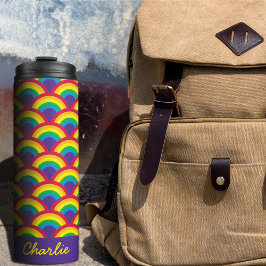 Termo Escala de sirenas arcoiris