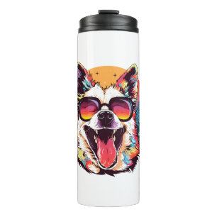 Termo escalada de perros de verano en la playa de perros