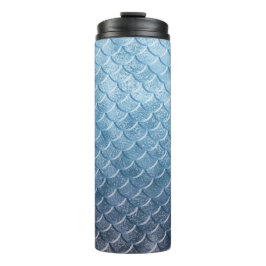 Termo Escalas de sirenas plateadas y azules