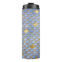 Escamas de sirena de brillo azul y dorado