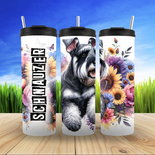 Termo Escarcha floral de Schnauzer
