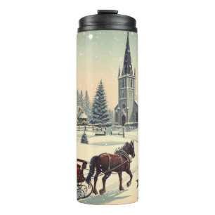 Termo Escena clásica/vintage de Navidad