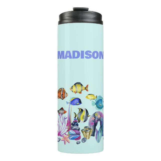 Termo Escena de vida marina personalizada (Anverso)