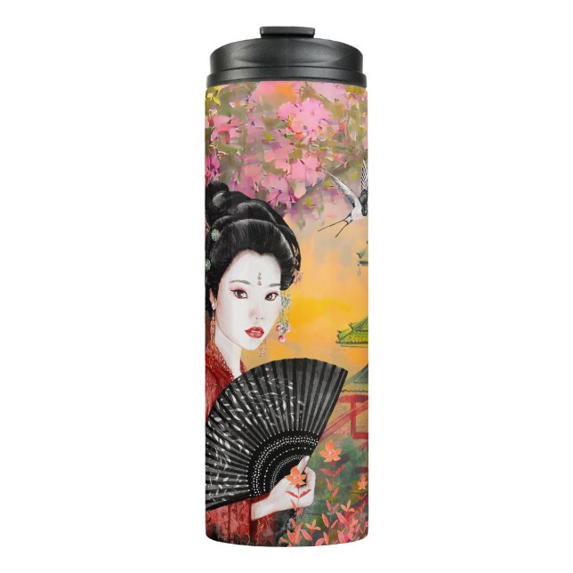 Termo Escena japonesa con una mujer (Anverso)