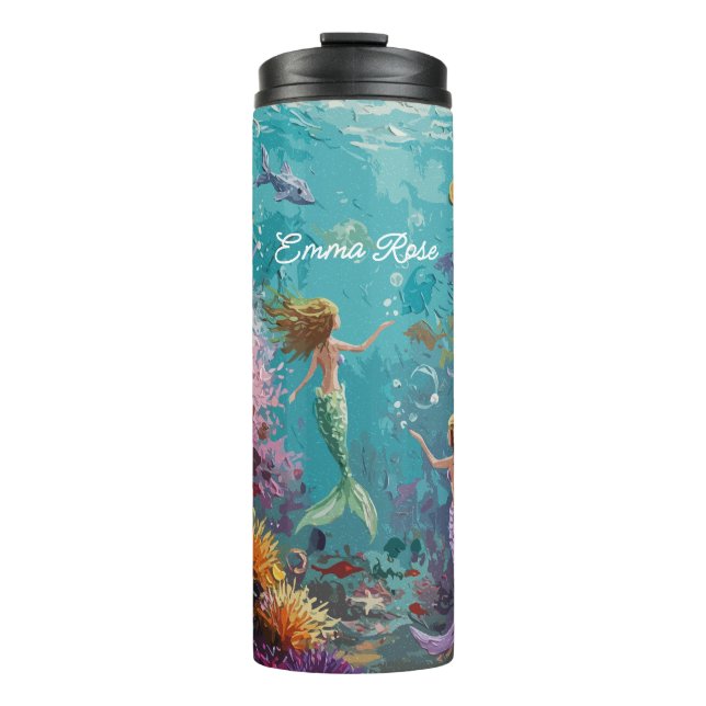 Termo Escena submarina de sirena encantada (Anverso)