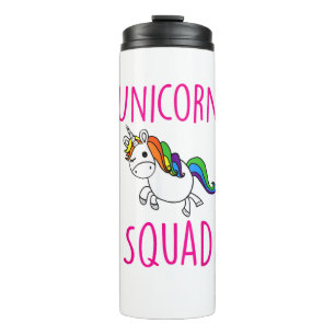 Termo Escuadrón de unicornio cuida graciosa camiseta de