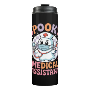 Termo Esencial de Halloween, espeluznante asistente médi