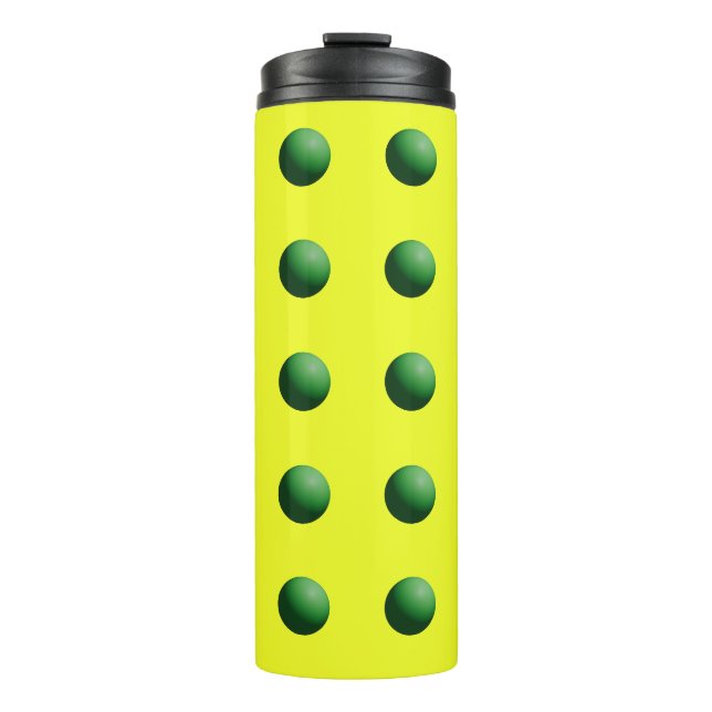 Termo Esferas Verdes sobre Amarillo (Anverso)