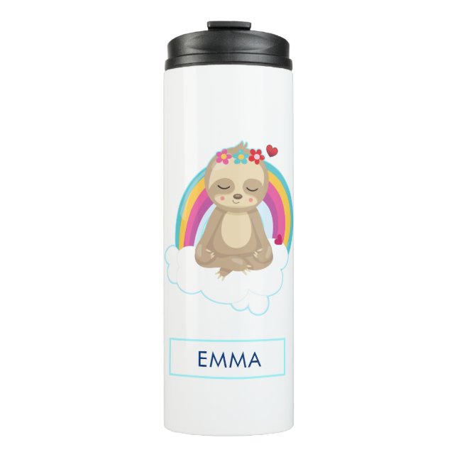 Termo Eslora meditadora suave con arcoiris (Anverso)