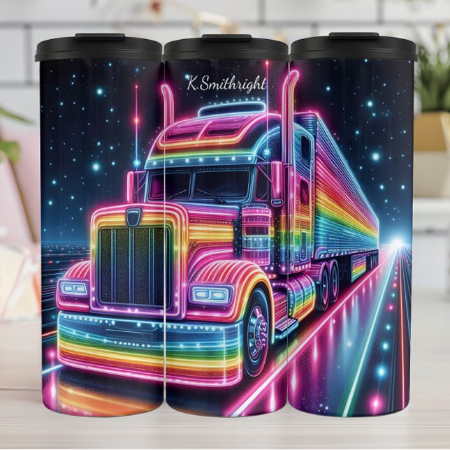 Termo Espacio para camiones Rainbow Neon Semi (Subido por el creador)