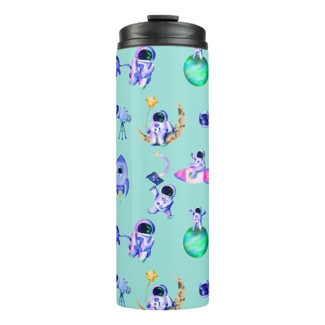 Termo Espacio terrestre de cohetes astronautas (Anverso)