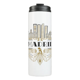 Termo España Madrid España Art Deco Souvenir Estética