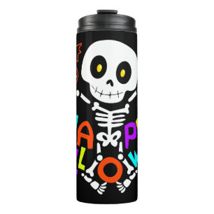 Termo Espectacular esqueleto de Halloween y diseño de mu